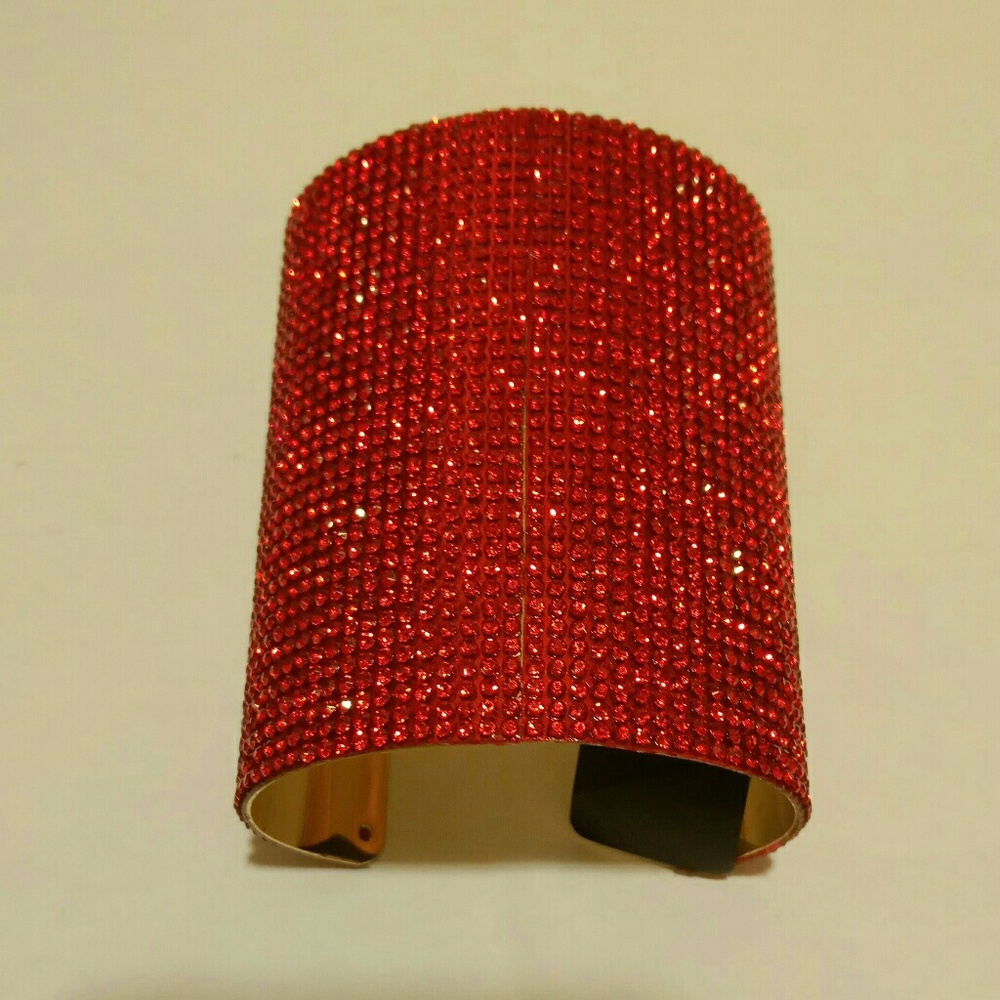 Red Austrian Crystal Cuff - Picture 4 of 4